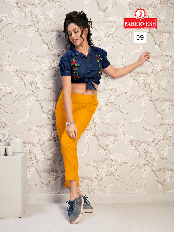 Mustered Cotton Pant